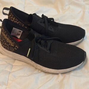 Black and Leopard Print Sneakers! Gently used
